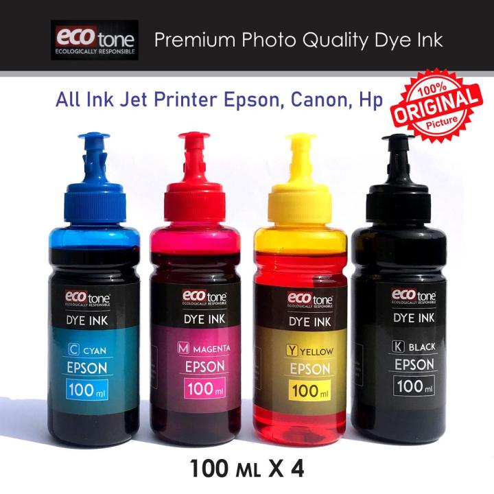 Best Quality Printer Refill Ink - 4 Colors - 100Ml For Epson, Canon, Hp