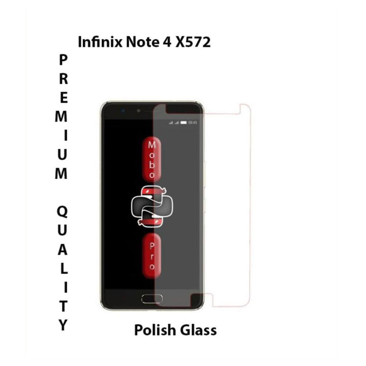 Infinix Note 4 X572 High-Quality Polish Screen Tempered Glass Protector Ultimate Clarity For Infinix Note 4 X572