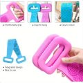 2 pcs Combo Silicone Body Massage Bath Brush with Soap Dispenser and Silicon Body Back Scrubber & Massager for Deep Cleaning, Exfoliating& Massaging Hair Scalp & Body (Multicolor). 