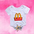 Baby Milestone Onesie Fast Food Theme Jollibee Mcdo Chowking Pizza Hut Greenwich Baby Romper. 