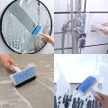 Double-Sided Cleaning Brush And Wiper Sponge Cleaner for Shower Doors Bathroom Windows Glass Door Washbasin Kitchen Mirror and Car Glass. 