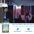 Outdoor Full HD PTZ IP Wireless Security Camera, Dome 360, WiFi CCTV Surveillance Camera, Pan / Tilt - Weatherproof - Night Vision - LED Lights - Two Way Audio - Motion Detection - SD Card Slot. 