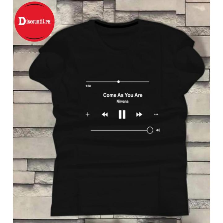 Music Printed Logo Tee For Men's & Womens
