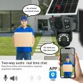 WiFi Solar Dual Lens 8MP 4K Security Camera 10X Zoom Outdoor Wireless CCTV Smart Motion Detection Auto Tracking Night Vision Waterproof 8000mAh Battery Backup IP Cam for Home Garage Shop Office. 