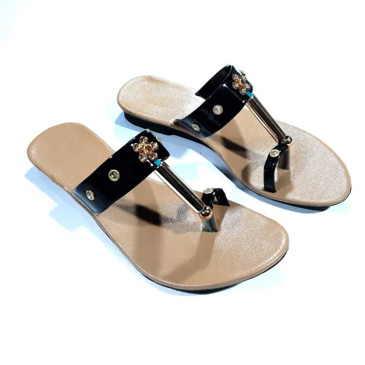 Aneesa Collections Womens Flat Sandals Comfortable Casual Cotton Sole Footwear