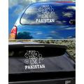 Keep Calm and Love Pakistan Quote designed Car Stickers for Decor Lovers 2 x 1.8 Feet - White. 