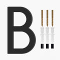 Address Big Modern Door Alphabet Floating House Number Letters Sign #0-9 Black Numbers 125mm 5 in Home Outdoor Demoo. 