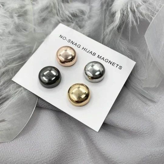 Premium Strong Hijab Glossy Magnetic Pins No Snag Multi Use Hijab Magnets Professional Pinless Magnetic Hijab Pins
