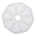 Decoration Round 8 Compartment Box 10cm Clear Bead DIY Craft Jewelry Parts Storage Organizer Container C. 