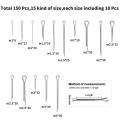 Durable Cotter Pin Kit Precision-Made 15 Sizes Multi-Size Cotter Pins Stainless Steel 150pcs U-Shaped Cotter Pins for Diy Projects Machinery Maintenance Automotive Repair Professional Technicians. 