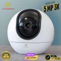 EZVIZ H6 3K 5MP Camera - 360 Smart Home Wi-Fi Camera - Color Vision with Starlight Lens - Two Way Calling - Indoor Camera -AI-Powered Human - Shape Detection With Brand Warranty. 