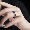 Stainless steel vintage gothic rings jewelry classic unique irregular silver rings for men Party. 