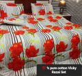 Vicky Razia set 6 pcs Qualited all pcs 100% Pure Cotton Fabric Bed sheet Qualited Razia Qualited. 