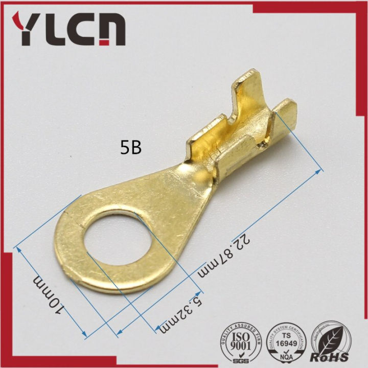 10PC's O-TYPE Insulated lugs Steel, control thimbles, Ring Cable Lugs ...