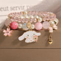 Sanrioed My Melody Bracelet Fashion Cute Crystal Beads Kawaii Cinnamorol Kuromi Pendant Accessories Jewelry Kawaii Gril Gift Cuilei. 