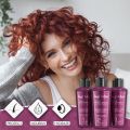 Agi Max Brazilian Natural Keratin Hair Treatment Kit for Straightening Curls and Frizz Reducing Dry Damage 1 liter - 3 Steps. 