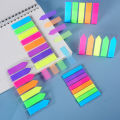 200 Sheets/Pack Color Fluorescence Sticky Notes Set Memo Pad Bookmarks Banners Transparent Sticky Notes School Office Stationery. 