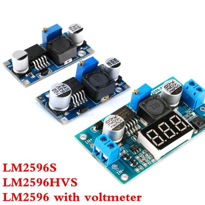 LM2596 LM2596S LM2596HVS DC-DC Adjustable Step Down Buck  Supply Module Voltage Regulator Module LM2596S with Voltmeter