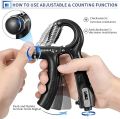 Automatic Counting Hand Gripper Adjustable Resistance Non-Slip Hand Grip Strength Trainer Fingers Wrist Forearm Exerciser Workout Gear Home Gym Exercise Equipment Hand Gripper With Rubber Grip Adjustable Resistance Automatic Counting Non-Slip. 