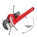 Get Wadfow Pipe Wrench Set - Sizes 10, 12, 14, 16, 18 Inch | Buy Heavy-Duty Adjustable Pipe Wrenches for Plumbing | Best-Selling Product for Home & Professional Use | Sale on All Sizes Available | Durable, High-Quality Tools for All Pipe Fitting Needs. 