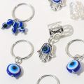 16pcs Evil Eye Design Alloy Hair Braids Ring - Dreadlock Hair Accessories Loc Hair Jewelry for Braids for Women and Girls. 