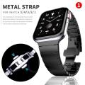 Stainless Steel strap Link Bracelet Band For Apple Watch Series 7 SE 6 5 4 3 38mm 40mm 41mm 42mm 44mm 45mm For Apple watch 6 5 WatchBand Strap Replacement. 