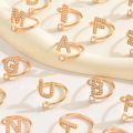 Elegant and Personalized Initial Letter Name Ring. 