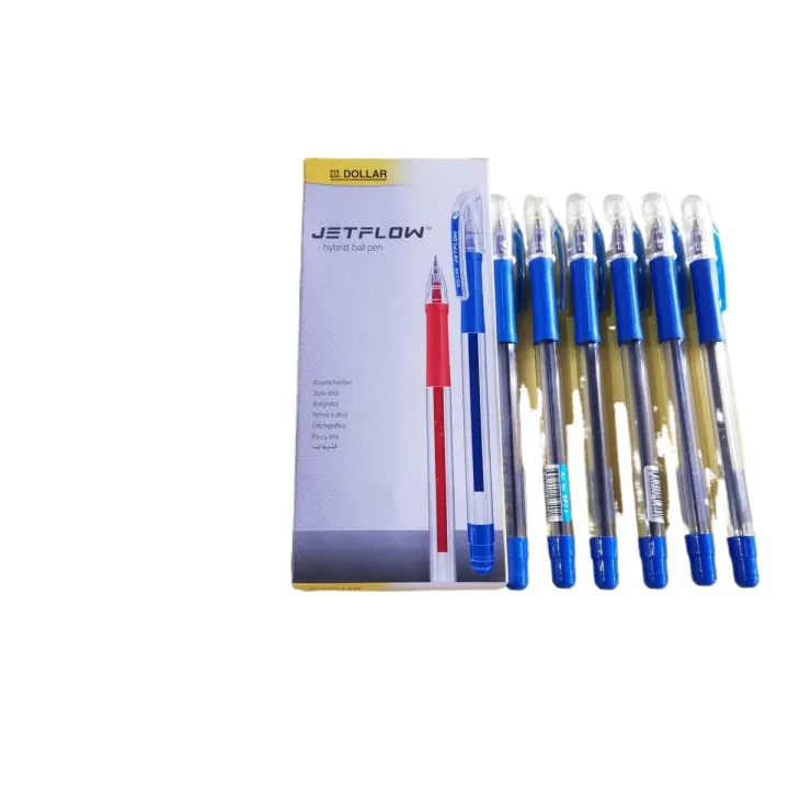 One Pack of JETFLOW Hybrid BallPens (12 Pcs) - Blue | Daraz.pk