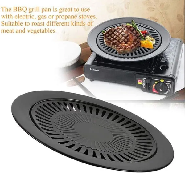 Non%20Stick%20Grill%20Bbq%2032cm%20/%20Bbq%20Grill%20Frying%20Pan%20Non-stick%20Korean%20Traditional%20Cast%20Iron%20Grill%20Pan%20-%20Image%204