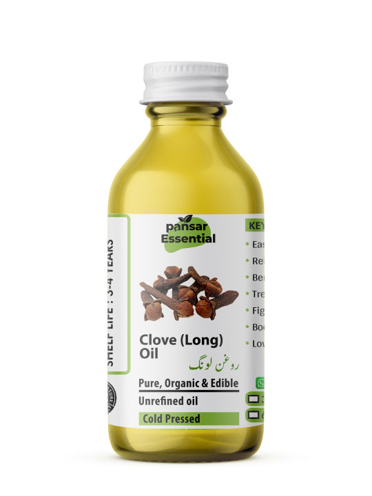 Clove Oil (Long oil) -Qureshi Herbs - 100% Pure Organic & Natural - (30 ml to 250 ml )