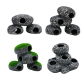 Aquarium Decoration Stone Shelter Rock Caves for Shrimp Cichlid Hiding Breeding Spawning Hideout Decoration for Territorial Fish. 