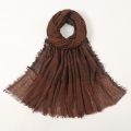 Women Muslim Crinkle Hijab Scarf Femme Musulman High Quality Cotton Headscarf Islamic Hijabs for Woman Long Shawls and Wraps. 