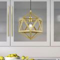 Hexagon Shape Hanging Lamp & Geometric Shape Lamp, Ceiling Lamp, Indoor Lights - Modern Pendant for Home & Office | LED/Filament Bulb Compatible (Bulb Not Included). 