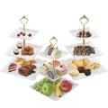 Ceramic 3 tier embossed cake, cupcakes, tea snacks dish stand. 