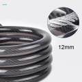Bike Lock Bicycle Spiral Electric Fixed Anti- Steel Chain Cable Locks 1.2m. 