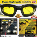 Wiley X Night Vision Glasses - HD Anti Glare Night Vision Driving Glasses - Car Driving Glasses Night Vision Glasses Protective Gears Sunglasses - Night Vision Drivers Goggles - Yellow. 