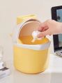 Mini Table Desktop Wastebasket with Lid Small Trash Can Small Office Countertop Trash Can for Bathroom, Table Top or Coffee Table. 
