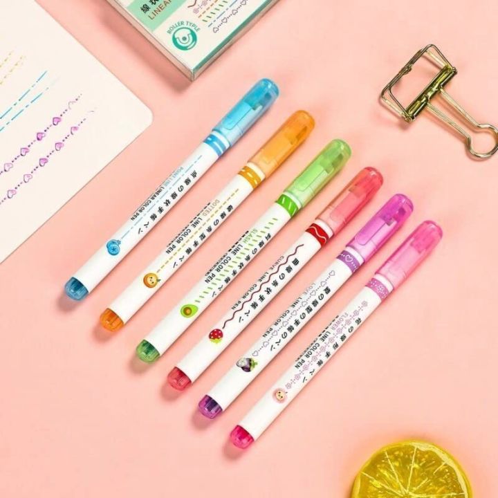 Designer%20Linear%20Roller%20Curve%20Highlighter%20Pens%20Set%20(Pack%20of%206%20Pens)%20Colored%20Cute%20Outline%20Curve%20Highlighters%20Pens,%20Cool%20Pens%20For%20Kids%20And%20Adults,%20Highlighter%20Pens%20For%20Study,%20Drawing,%20Office%20Use,%20Card-decorating%20-%20Image%203