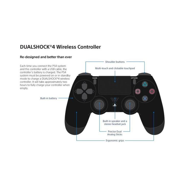 Sony Dualshock 4 Wireless Controller for Playstation 4 / PS4 Wireless Controller Brand new DualShock 4 for PlayStation 4 V1 Jet Black