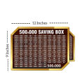 5 Lakh Money Saving Box – Wooden 500,000 Target Chart – Rupee Organizer for Smart Budgeting I Saving Box I Saving Money Box I Saving Box For Money I Mister Traders Saving Wooden Box. 