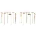 12X Mini Japanese Zen Garden Rake Bamboo Tool Set, Wooden Sandbox Sand Play Therapy Kit. 
