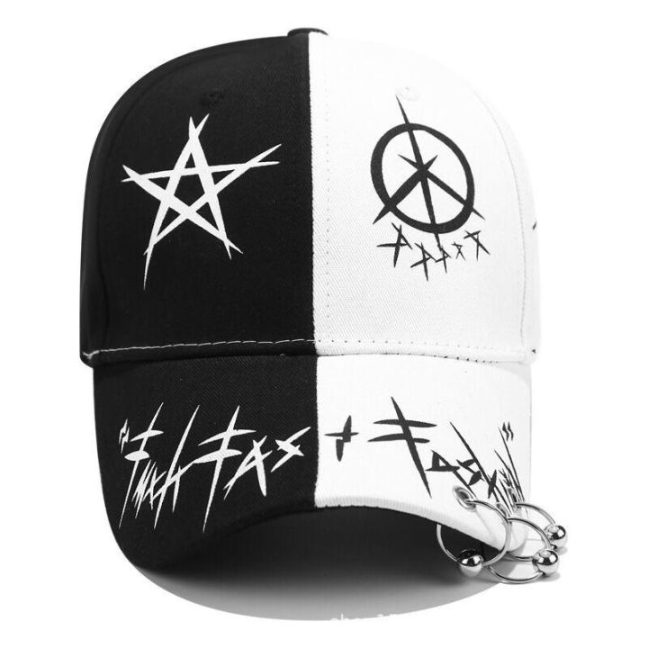 Fashion Accessories Hip Hop Baseball Cap with Ring Circle Snapback Hats Dad Hat Adjustable Korean Style Cap