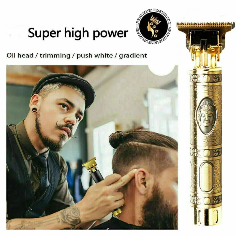 Face Value T9 Trimmer For Men Hair Zero Gapped Clipper Professional Cordless Haircut Electric Usb Charging Beard Trimmer For Men Wireless Rechargeable Personal Hair Men Grooming Beard Liner, Gold