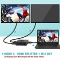 Techole HDMI Switch 4K HDMI Splitter- Updated Bi-Directional HDMI Switcher 1 in 2 Out or 2 in 1, HDMI Switch Splitter Supports 4K 3D HD 1080P for Xbox PS4 Fire Stick Roku HDTV(HDMI Cable NOT Include). 