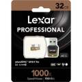 Lexar Professional 1000x 32GB micro SDHC UHS-II Card  Up To 150MB/s Read (LSDMI32GCBNA1000R). 