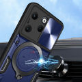 PlusCase for Infinix Hot 40 / Infinix Hot 40 Pro 360° Rotate Ring Stand Full Protection Slide Lens Cover Shockproof Case. 