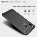 Oppo Realme_ 3 Pro Carbon Fiber Brush Mark Antishock Drop Resistance Silicon Tpu Case Back Cover. 