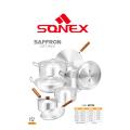 Sonex SAFFRON Gift Set Metal Finish 12pcs(50724) Cookware Set Best Quality. 