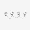 Punk Cool Hip Pop Rings Multi-layer Adjustable Chain Four Open Finger Rings Alloy Rings for Women Party Gift. 