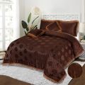 A Luxury Embossed Velvet Bridal Bed Sheet. 